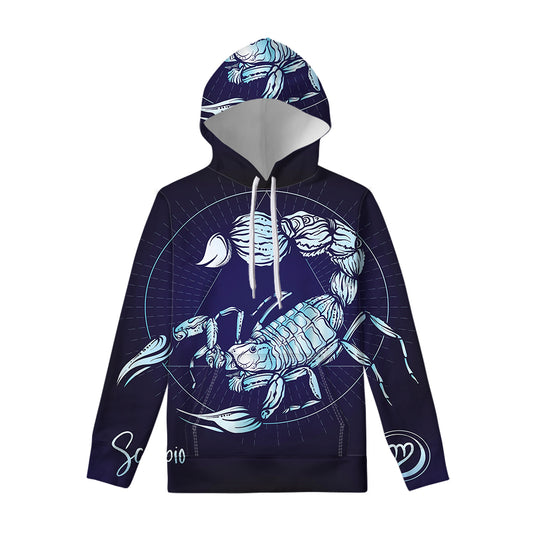 Astrological Scorpio Sign Print Pullover Hoodie