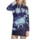 Astrological Scorpio Sign Print Pullover Hoodie Dress