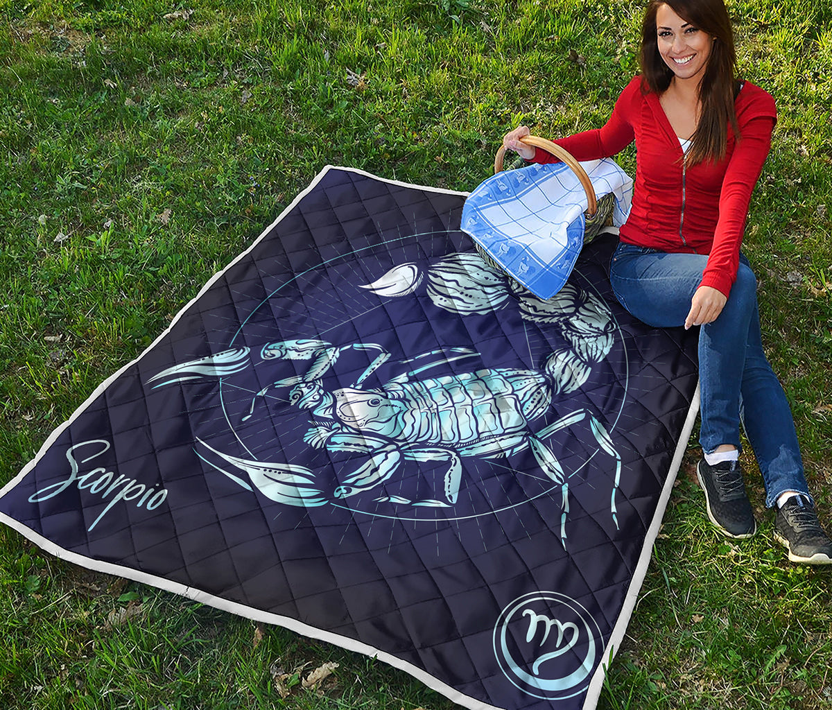 Astrological Scorpio Sign Print Quilt