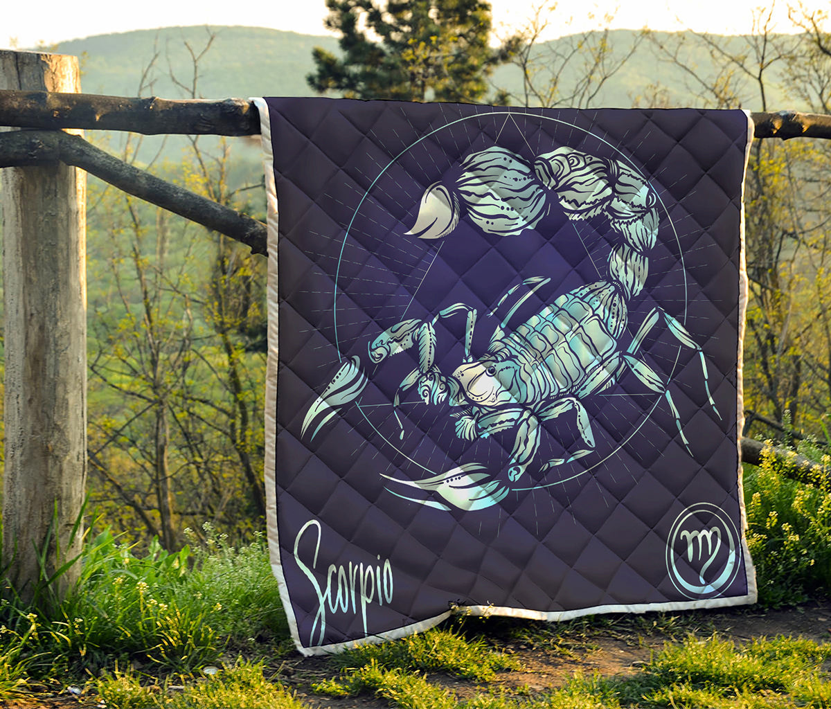 Astrological Scorpio Sign Print Quilt