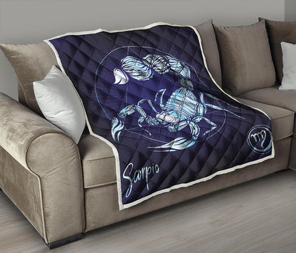 Astrological Scorpio Sign Print Quilt