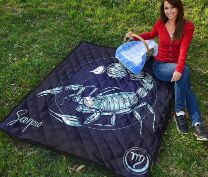 Astrological Scorpio Sign Print Quilt