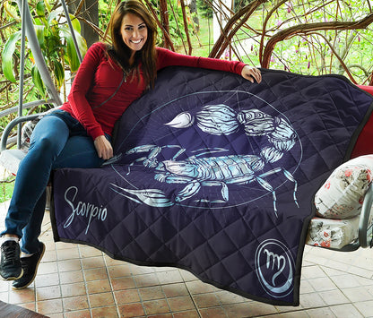 Astrological Scorpio Sign Print Quilt