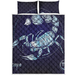 Astrological Scorpio Sign Print Quilt Bed Set