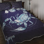 Astrological Scorpio Sign Print Quilt Bed Set