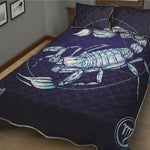 Astrological Scorpio Sign Print Quilt Bed Set