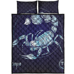 Astrological Scorpio Sign Print Quilt Bed Set