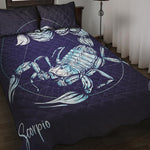 Astrological Scorpio Sign Print Quilt Bed Set