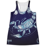 Astrological Scorpio Sign Print Women's Racerback Tank Top