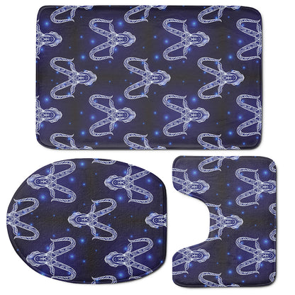 Astrology Capricorn Sign Print 3 Piece Bath Mat Set