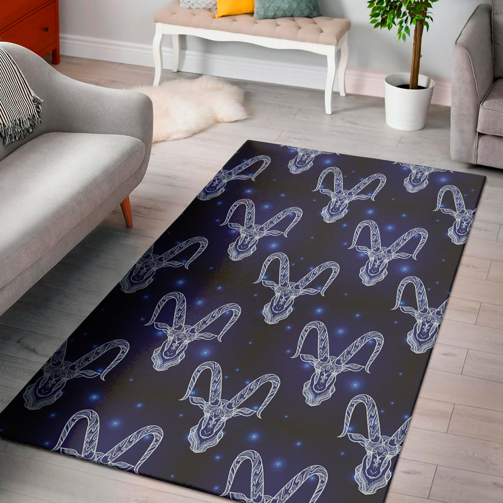 Astrology Capricorn Sign Print Area Rug