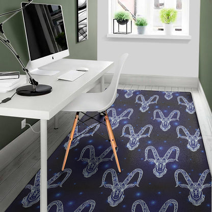 Astrology Capricorn Sign Print Area Rug