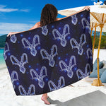Astrology Capricorn Sign Print Beach Sarong Wrap