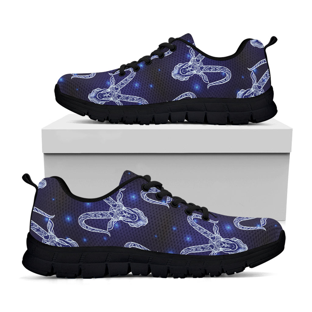 Astrology Capricorn Sign Print Black Sneakers