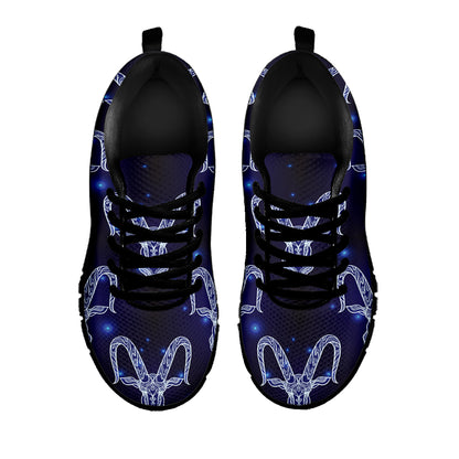 Astrology Capricorn Sign Print Black Sneakers