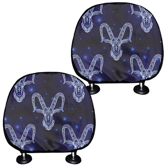 Astrology Capricorn Sign Print Car Headrest Covers