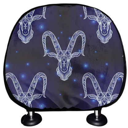Astrology Capricorn Sign Print Car Headrest Covers