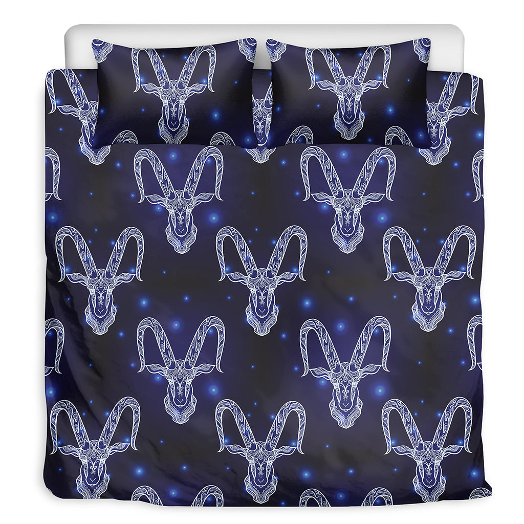 Astrology Capricorn Sign Print Duvet Cover Bedding Set
