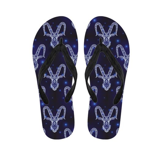 Astrology Capricorn Sign Print Flip Flops