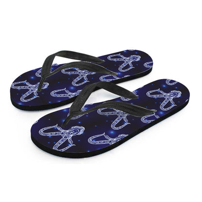 Astrology Capricorn Sign Print Flip Flops