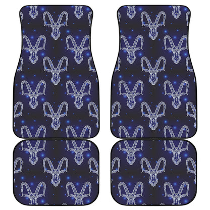 Astrology Capricorn Sign Print Front and Back Car Floor Mats