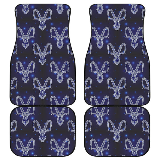 Astrology Capricorn Sign Print Front and Back Car Floor Mats