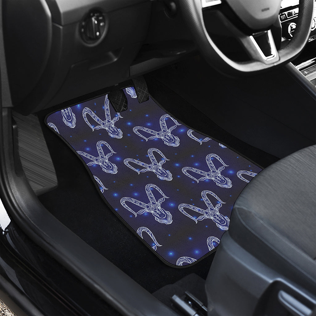 Astrology Capricorn Sign Print Front and Back Car Floor Mats
