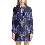 Astrology Capricorn Sign Print Hoodie Dress