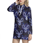 Astrology Capricorn Sign Print Hoodie Dress