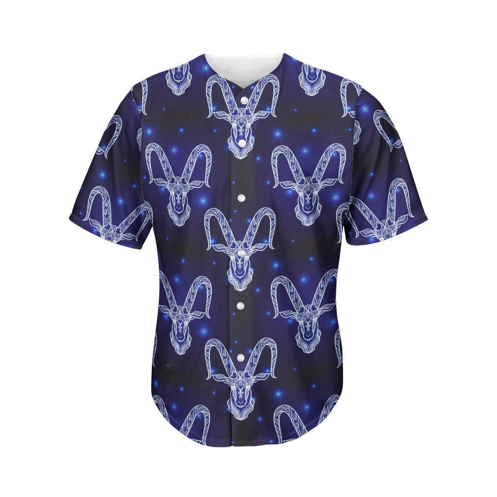 Astrology Capricorn Sign Print Men's Baseball Jersey