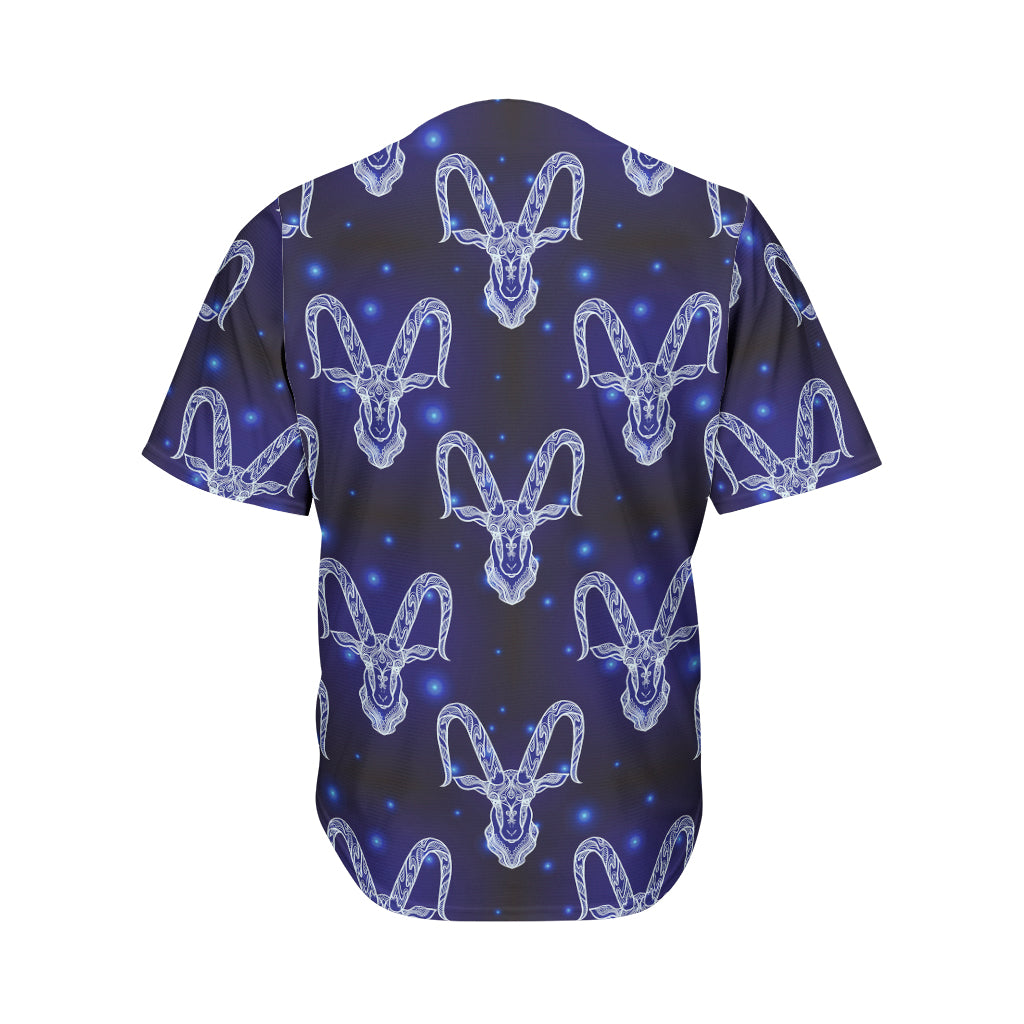 Astrology Capricorn Sign Print Men's Baseball Jersey