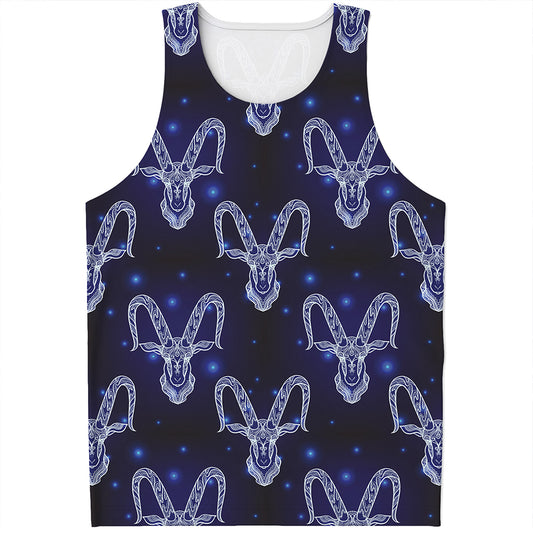 Astrology Capricorn Sign Print Men's Tank Top