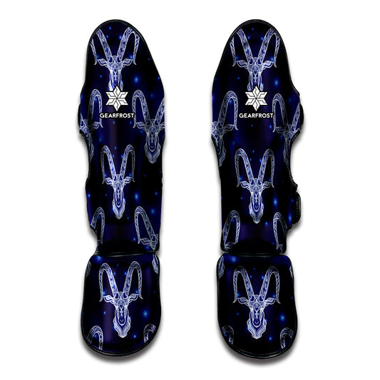 Astrology Capricorn Sign Print Muay Thai Shin Guard