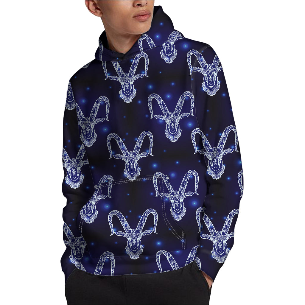 Astrology Capricorn Sign Print Pullover Hoodie