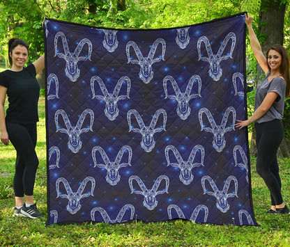 Astrology Capricorn Sign Print Quilt