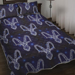 Astrology Capricorn Sign Print Quilt Bed Set