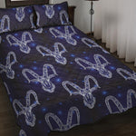 Astrology Capricorn Sign Print Quilt Bed Set