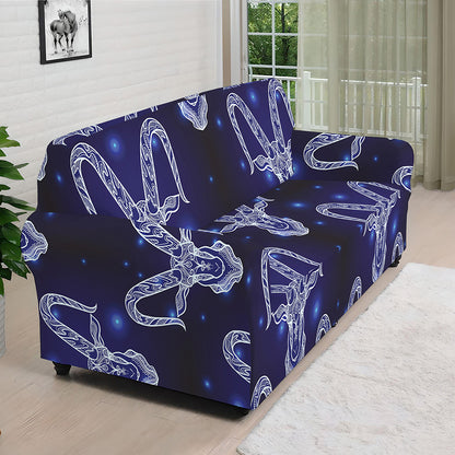 Astrology Capricorn Sign Print Sofa Cover