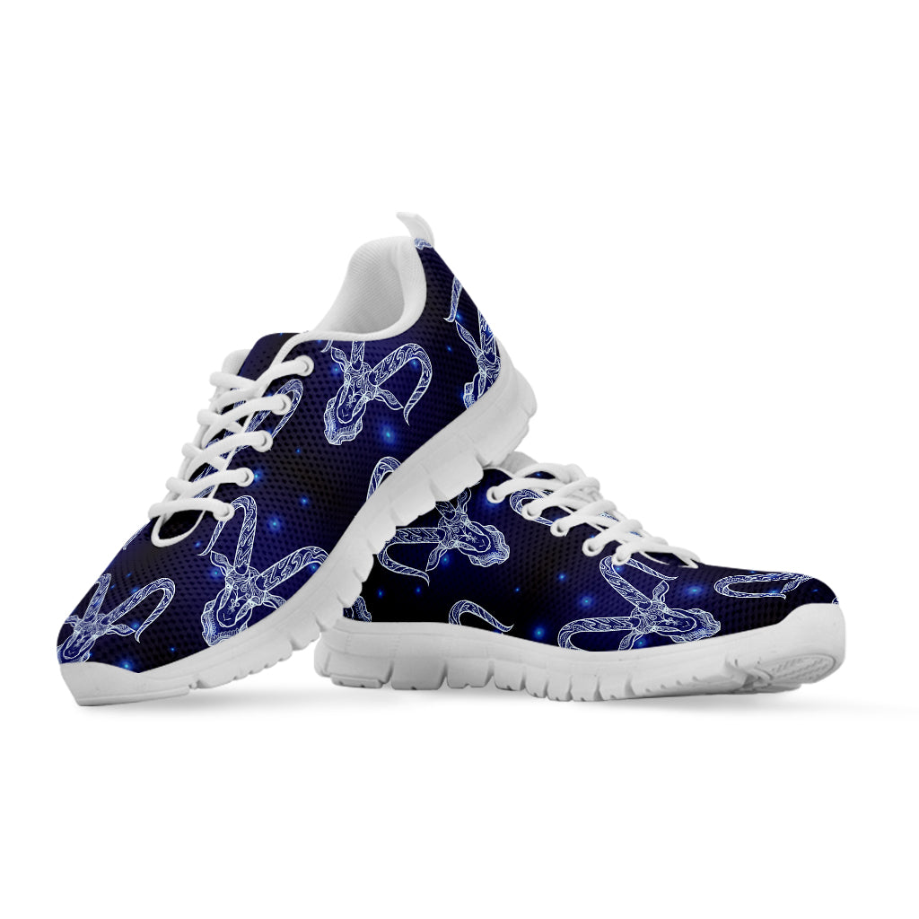 Astrology Capricorn Sign Print White Sneakers