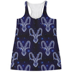 Astrology Capricorn Sign Print Women's Racerback Tank Top