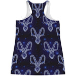 Astrology Capricorn Sign Print Women's Racerback Tank Top