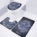 Astrology Pisces Sign Print 3 Piece Bath Mat Set
