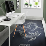 Astrology Pisces Sign Print Area Rug