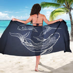 Astrology Pisces Sign Print Beach Sarong Wrap
