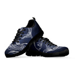 Astrology Pisces Sign Print Black Sneakers