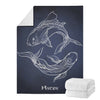 Astrology Pisces Sign Print Blanket