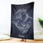 Astrology Pisces Sign Print Blanket