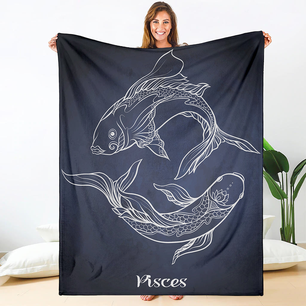 Astrology Pisces Sign Print Blanket