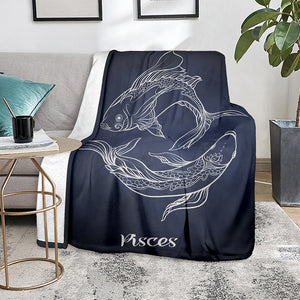 Astrology Pisces Sign Print Blanket