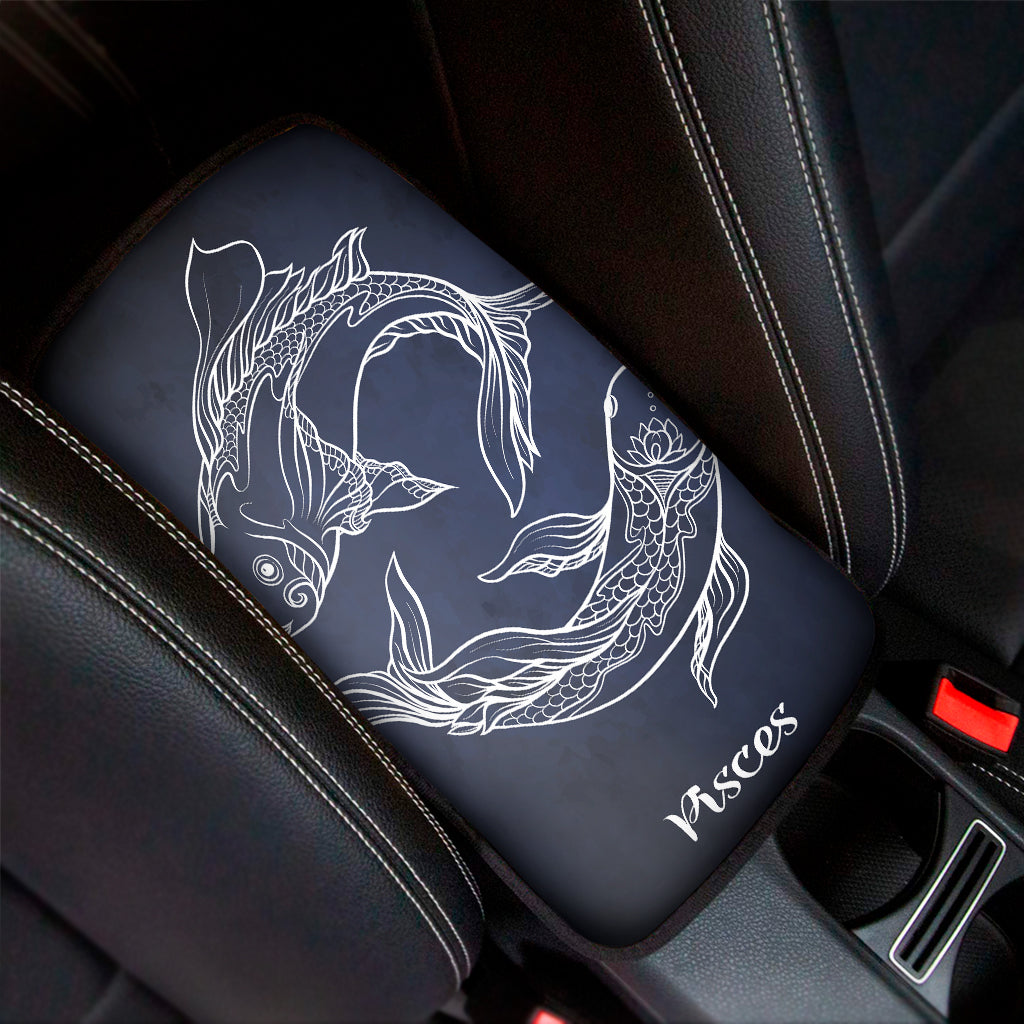 Astrology Pisces Sign Print Car Center Console Cover